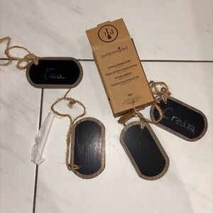 Pampered Chef Black and Brown Chalkboard Tags